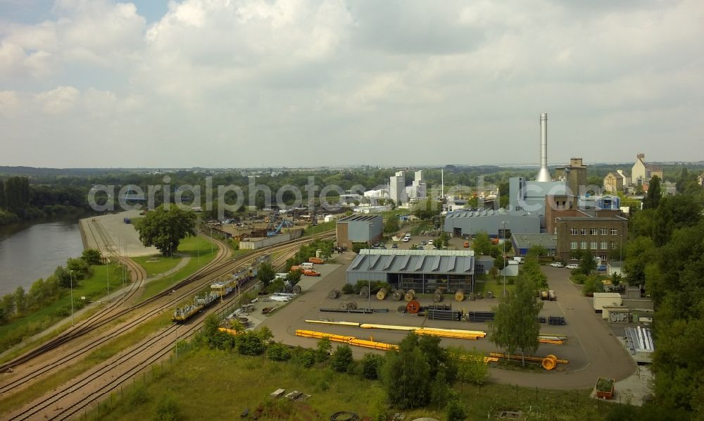 Aerial image Halle ( Saale ) - Site of the city's port development area in Halle Saale in Saxony-Anhalt