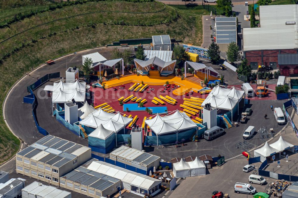 Aerial photograph Rust - Site of the production company to the Sendung immer wider Stonntags in Rust in the state Baden-Wuerttemberg, Germany