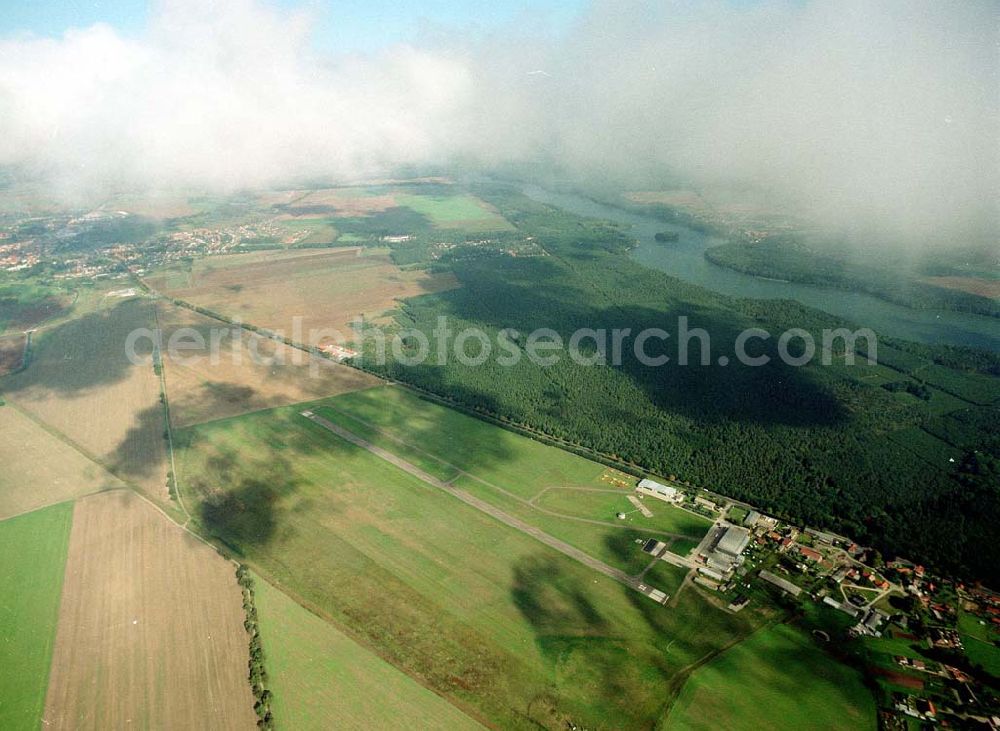 Kyritz / Brandenburg from above - Gelände des Flugplatzes Kyritz / Brandenburg.