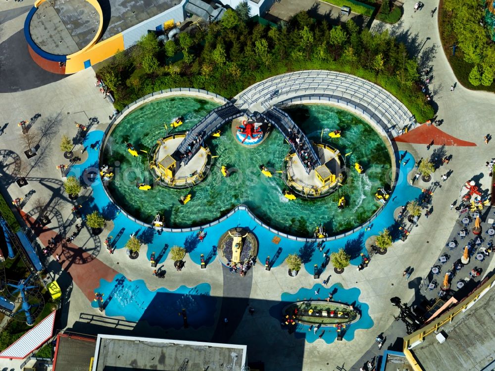 Aerial photograph Günzburg - Grounds of the theme park Legoland Günzburg in Bavaria