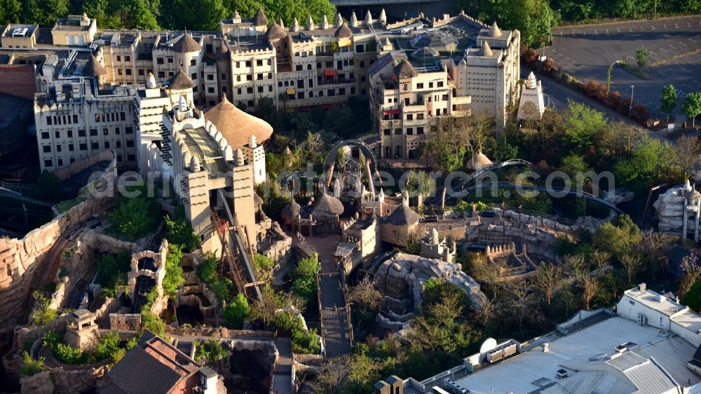 Brühl from the bird's eye view: Grounds of the Phantasialand theme park in Bruehl in the Rhineland in the state of North Rhine-Westphalia