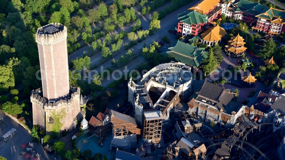 Aerial photograph Brühl - Grounds of the Phantasialand theme park in Bruehl in the Rhineland in the state of North Rhine-Westphalia