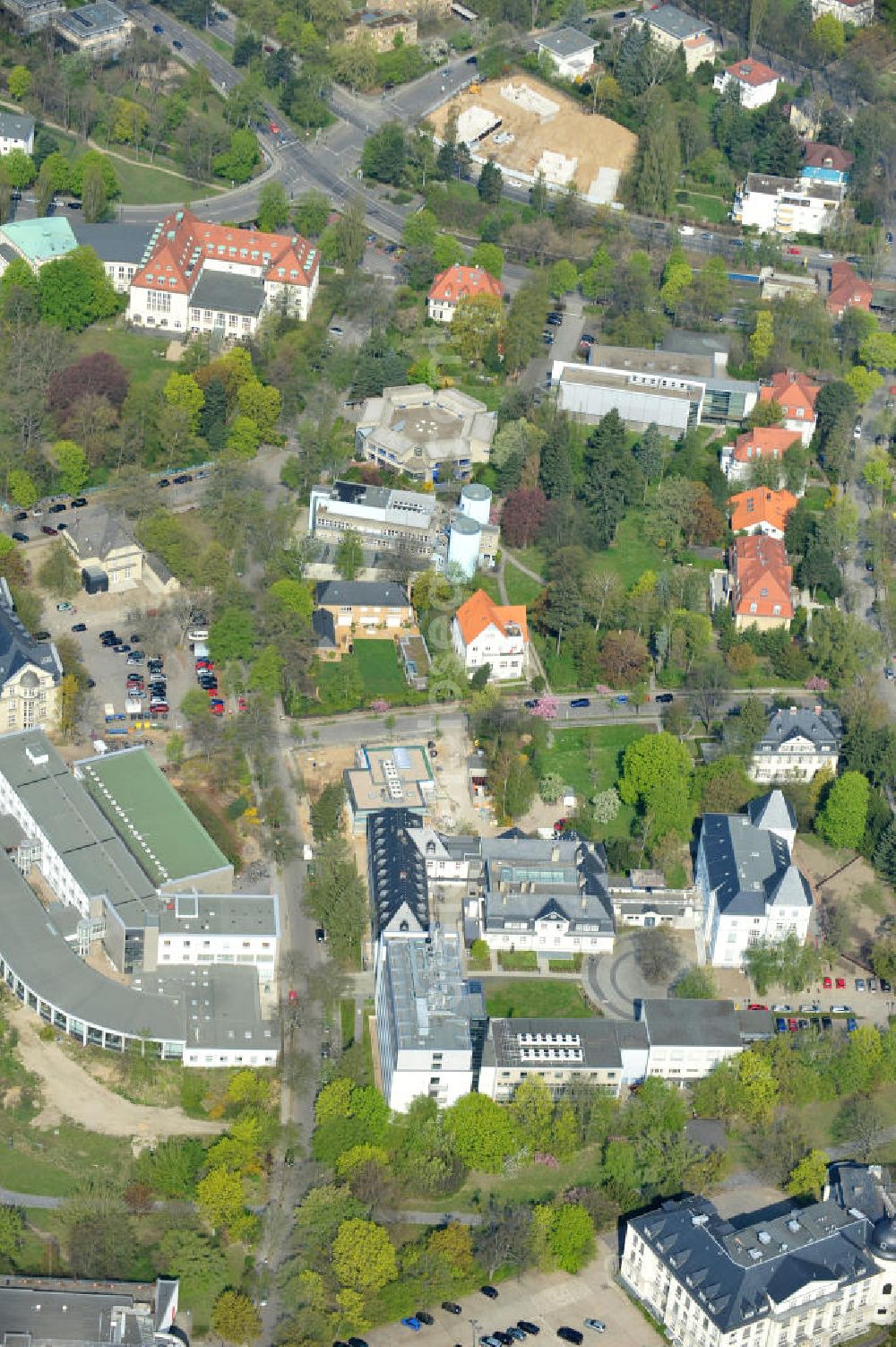 Aerial image Berlin-Dahlem - Gelände des Fritz-Haber-Institut der Max-Planck-Gesellschaft in Berlin - Dahlem am Faradayweg 4 - 6 in 14195 Berlin. Area of the Fritz-Haber-Institut der Max-Planck-Gesellschaft in Berlin - Dahlem.