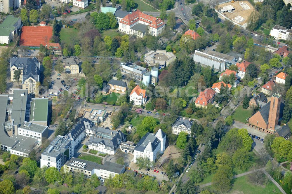 Berlin-Dahlem from above - Gelände des Fritz-Haber-Institut der Max-Planck-Gesellschaft in Berlin - Dahlem am Faradayweg 4 - 6 in 14195 Berlin. Area of the Fritz-Haber-Institut der Max-Planck-Gesellschaft in Berlin - Dahlem.