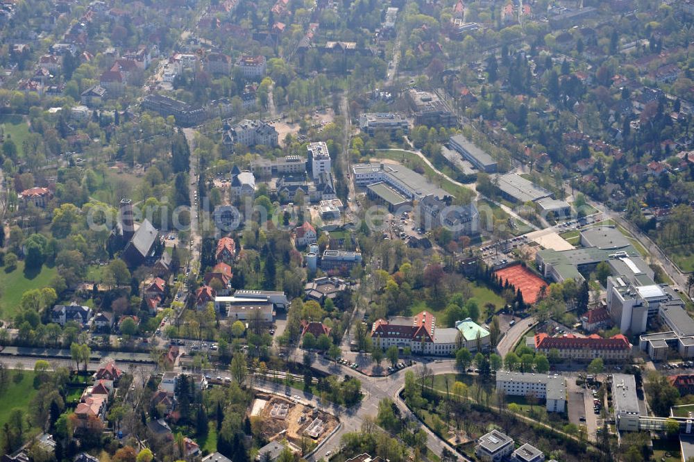 Aerial image Berlin-Dahlem - Gelände des Fritz-Haber-Institut der Max-Planck-Gesellschaft in Berlin - Dahlem am Faradayweg 4 - 6 in 14195 Berlin. Area of the Fritz-Haber-Institut der Max-Planck-Gesellschaft in Berlin - Dahlem.