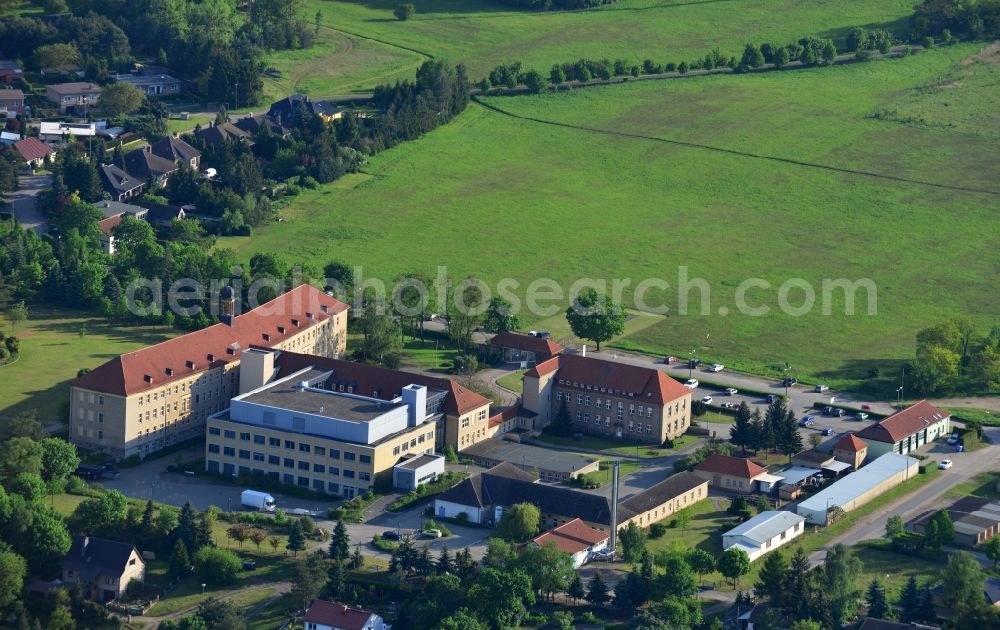 Aerial photograph Wriezen - Terrain with buildings of the hospital Maerkisch-oderland in Wriezen in Brandenburg