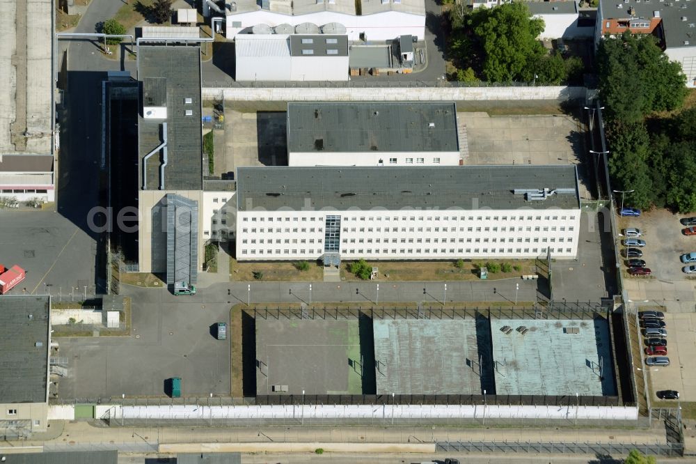 Berlin from the bird's eye view: The prison grounds for deportation custody at the Gruenauerstrasse in the Koepenick area of Berlin