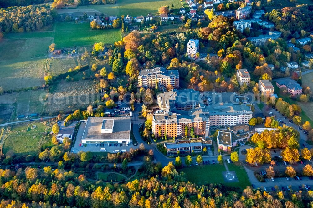 Herdecke from above - Area of the Herdecke Hospital in the district Westende in Herdecke in North Rhine-Westphalia