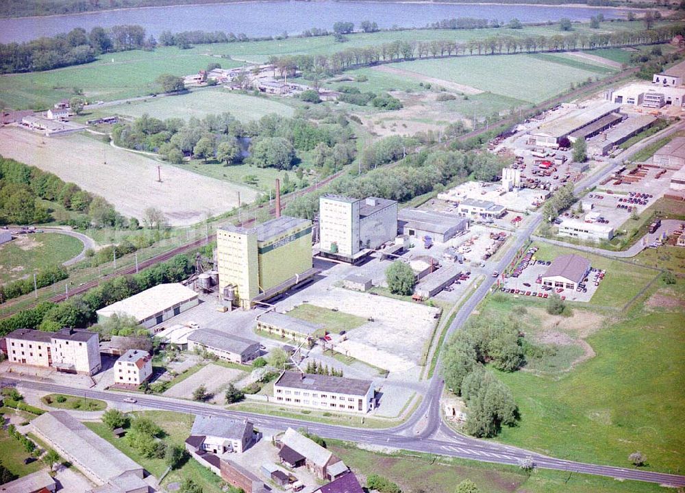 Gransee / BRA from the bird's eye view: Gelände der Getreide AG-Landhandel GmbH Gransee in der Templiner Steraße 13a in 16775 Gransee. Tel.: 03306-79770