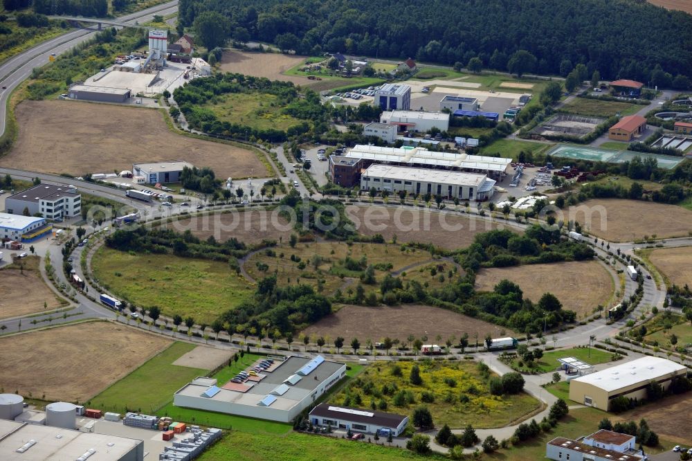 Aerial photograph Ludwigsfelde - View at the business park Preussenpark Ludwigsfelde in the federal state of Brandenburg. It is operarted by the EMG Projekt business park Ludwigsfelde / Löwenbruch Ltd