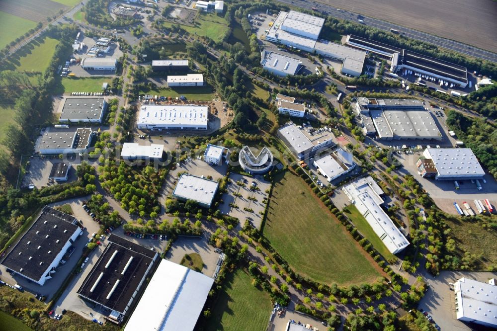 Aerial image Ludwigsfelde - View at the site of the business park Brandenburg Park in Ludwigsfelde in the federal state of Brandenburg. It is operarted by the Brandenburg Park Immobilien GmbH