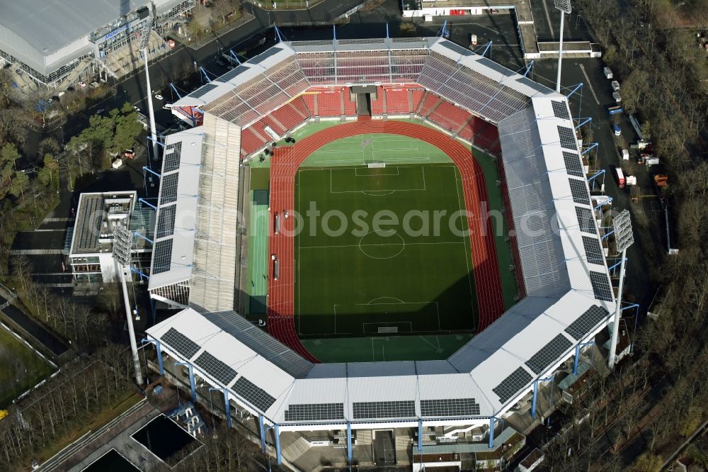 Aerial photograph Nürnberg - Grounds at Grundig Stadium (formerly known as EasyCredit Stadium or Franken-Stadion) in Nuremberg in Bavaria