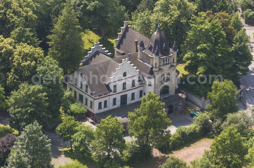 Warstein Allagen from above - Area of the Dassel House in the district Allagen in Warstein in North Rhine-Westphalia. The villa is used as a museum and for club purposes