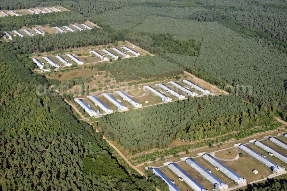 Möckern from above - Chicken farm of WIESENHOF Gefluegelkontor GmbH in Moeckern in Saxony - Anhalt