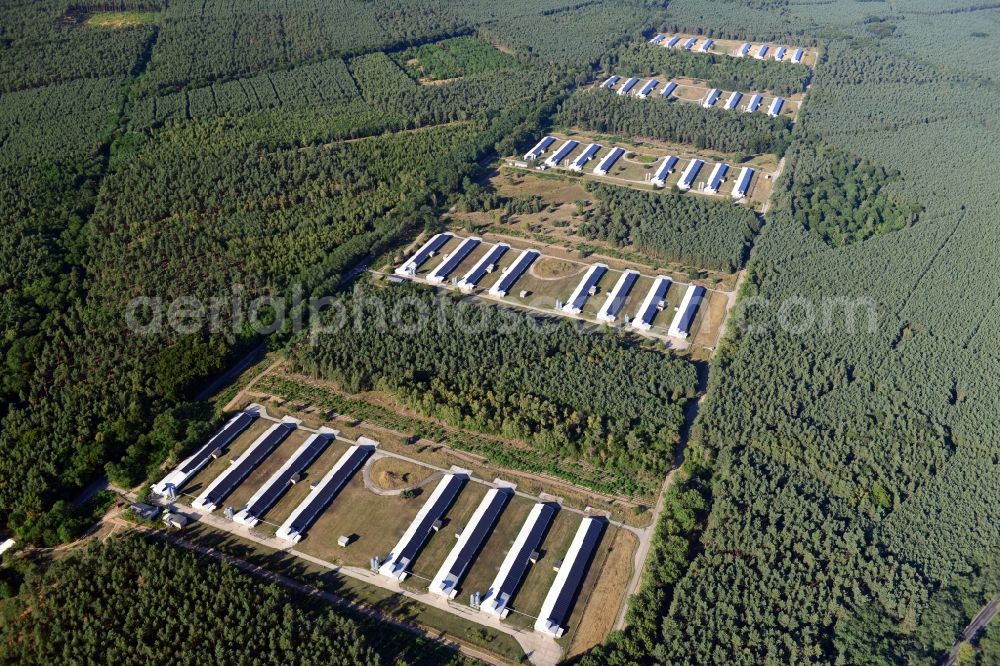 Möckern from above - Chicken farm of WIESENHOF Gefluegelkontor GmbH in Moeckern in Saxony - Anhalt