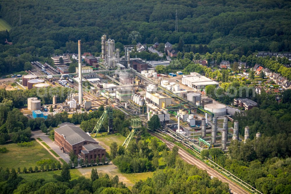 Aerial photograph Gladbeck - Area of the industrial monument Zeche Zweckel , an inoprative coalmine situated in Gladbeck in Nordrhein-Westfalen