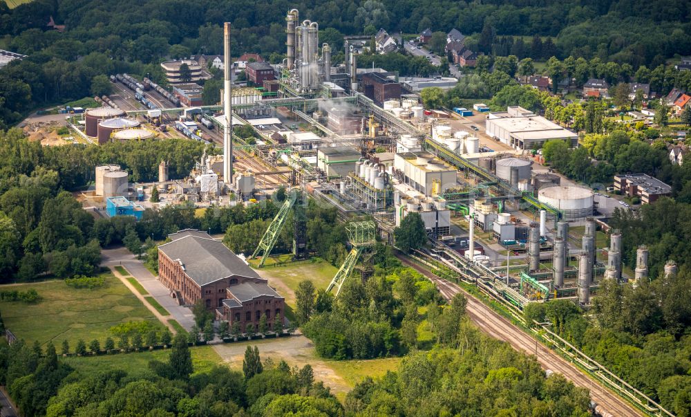 Gladbeck from above - Area of the industrial monument Zeche Zweckel , an inoprative coalmine situated in Gladbeck in Nordrhein-Westfalen