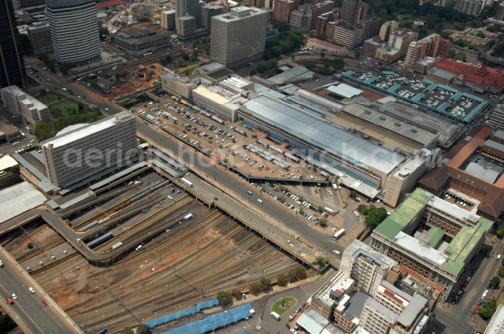 JOHANNESBURG from above - The Johannesburg Park Station is the central railway station of Johannesburg and the largest station in Africa