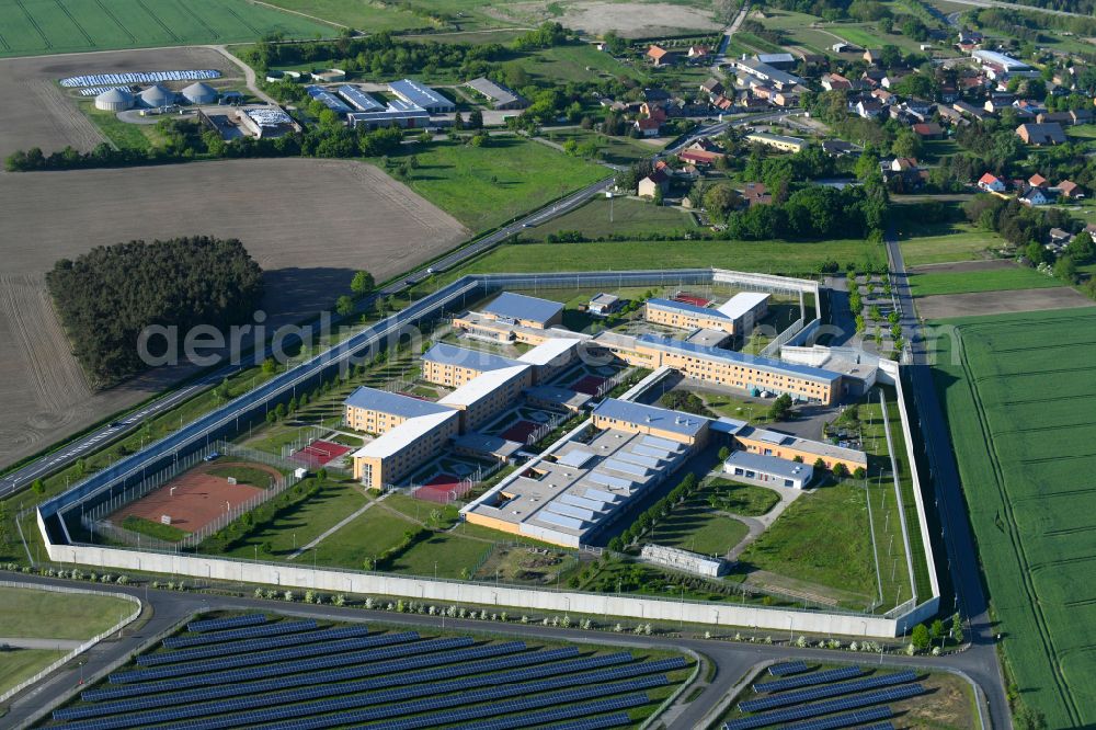 Aerial image Luckau - Prison grounds and high security fence Prison Luckau-Duben on Lehmkietenweg in the district Duben in Luckau in the state Brandenburg