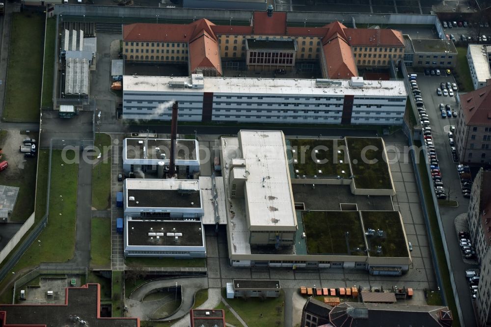 Aerial photograph Nürnberg - Prison grounds and high security fence Prison in Nuremberg in the state Bavaria