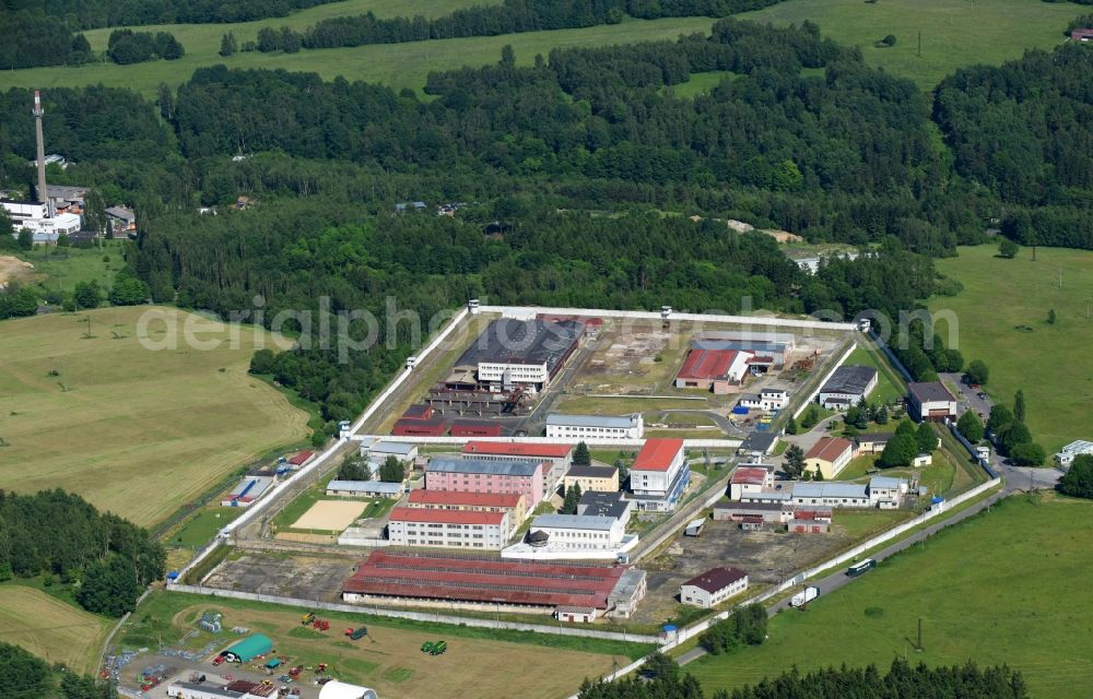 Aerial image Horni Slavkov - Prison grounds and high security fence Prison Veznice Horni Slavkov in Horni Slavkov in Cechy - Boehmen, Czech Republic