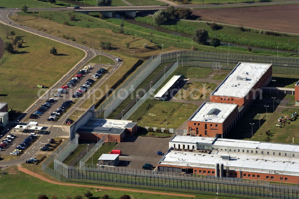 Regis-Breitingen from above - Premises of the correctional facility detention center in Regis in Saxony