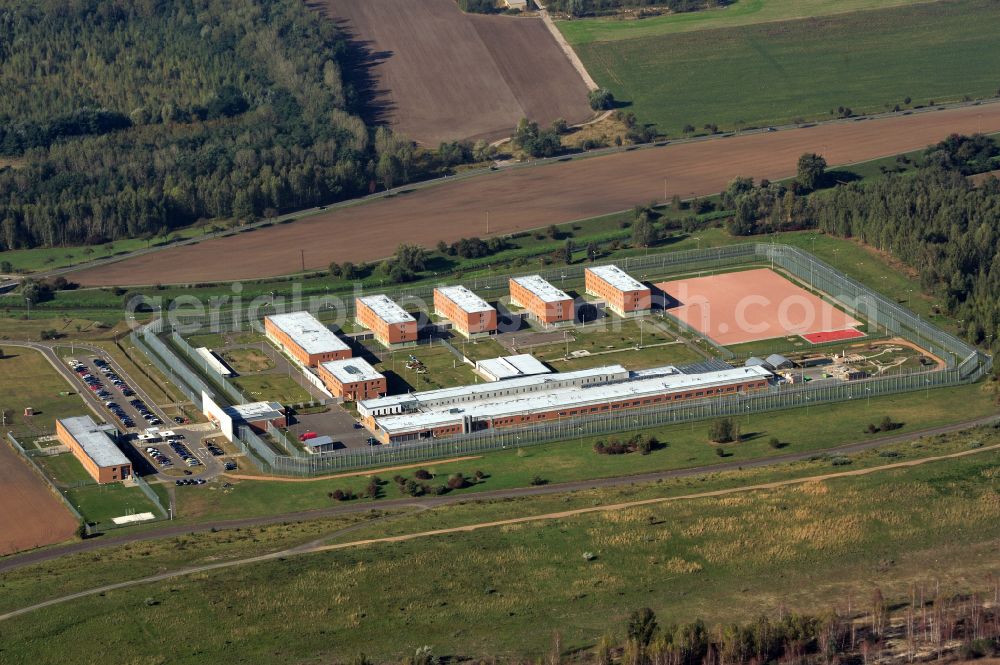 Aerial image Regis-Breitingen - Premises of the correctional facility detention center in Regis in Saxony