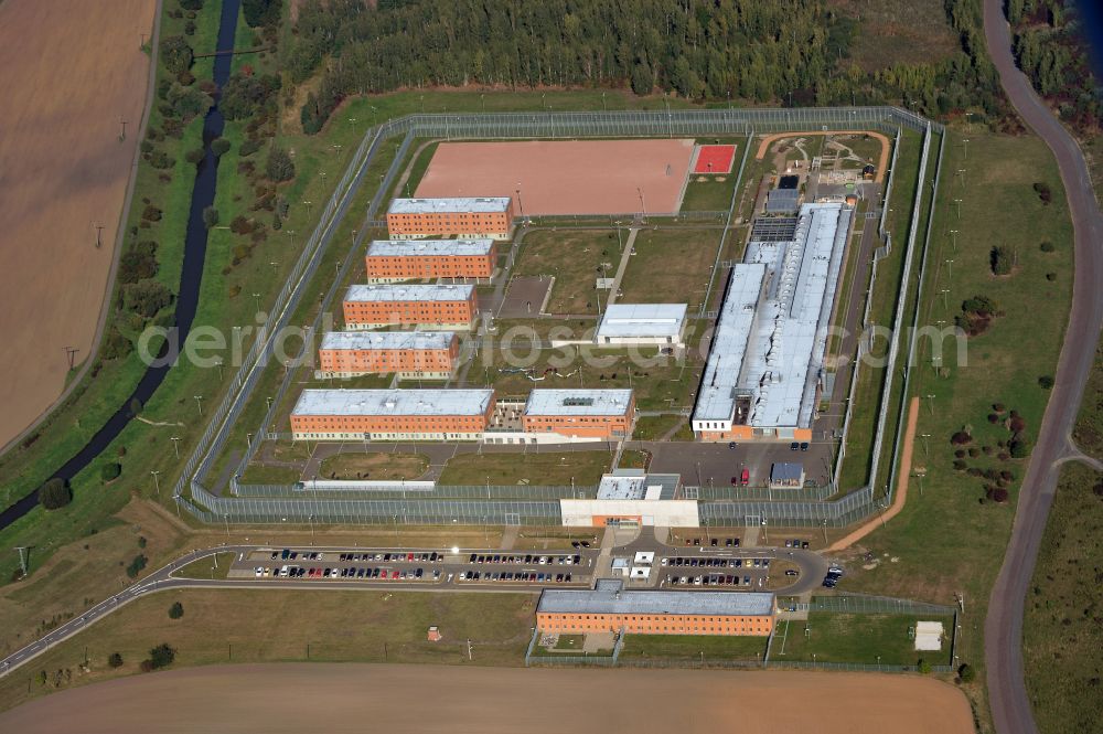 Regis-Breitingen from above - Premises of the correctional facility detention center in Regis in Saxony