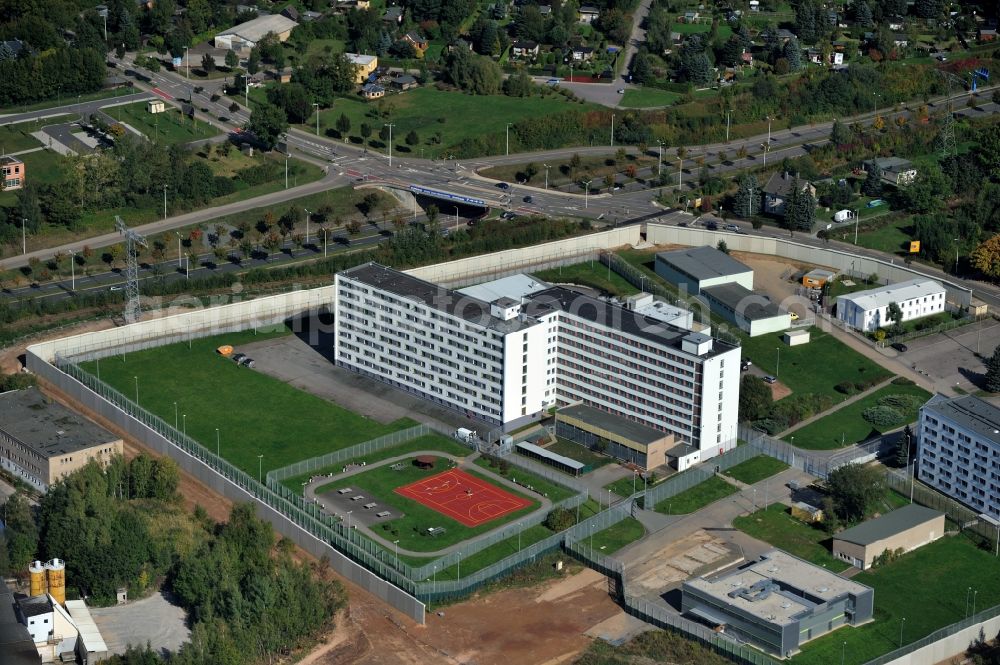 Aerial photograph Chemnitz - Grounds of the prison correctional Chemnitz, part of the Institute Reichenhain in Chemnitz in Saxony