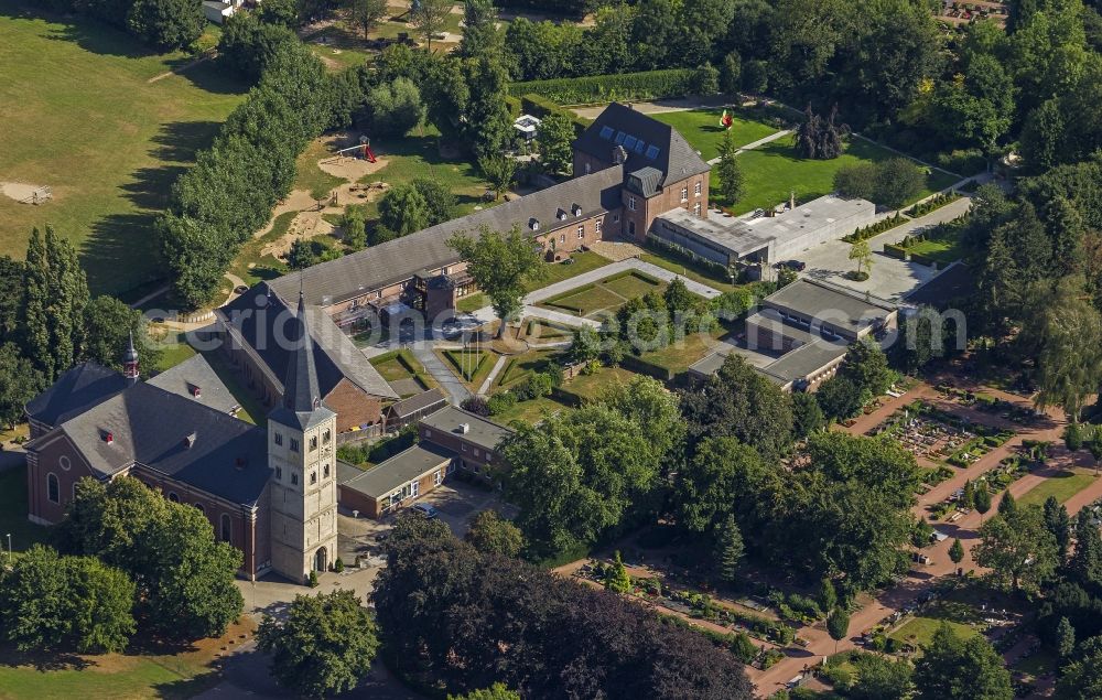 Grevenbroich from above - Site of the Church of St. Stephen in Grevenbroich in North Rhine-Westphalia