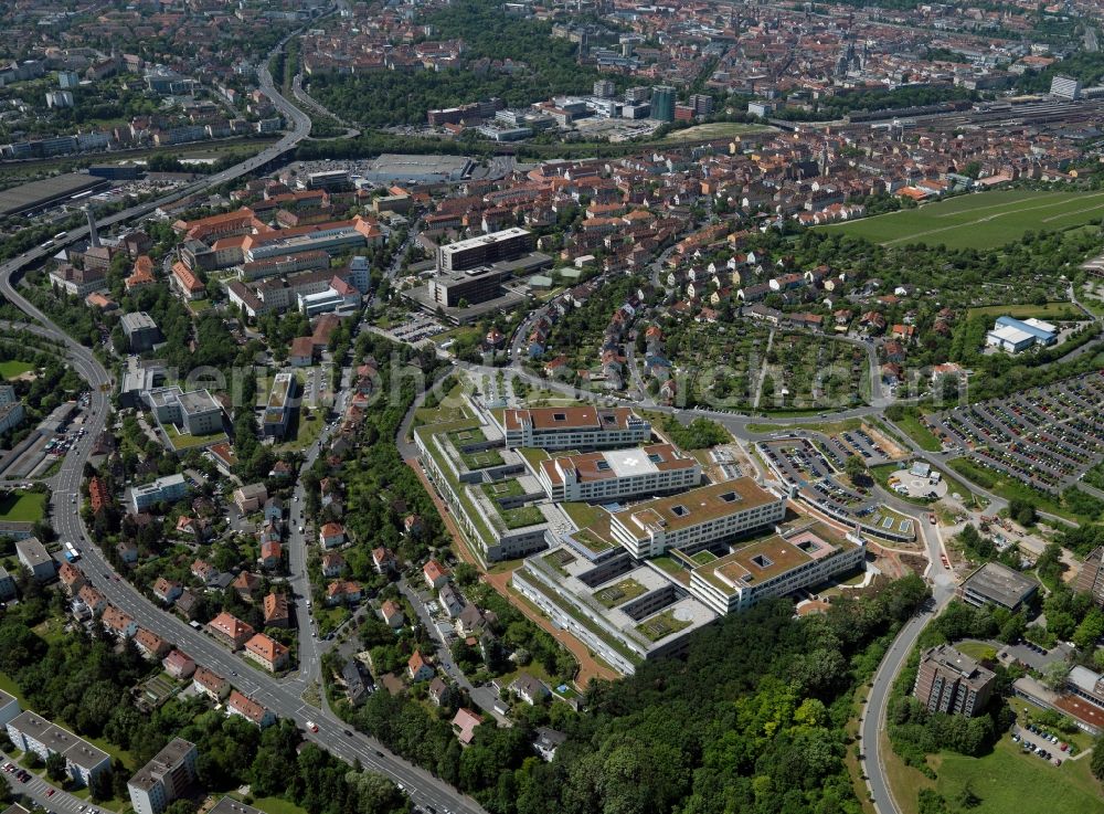 Würzburg from above - The University Medical Center of Würzburg in Würzburg in Bavaria