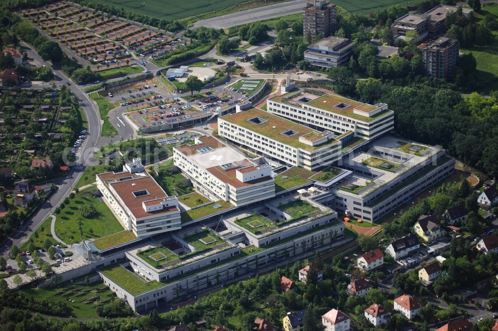 Würzburg from above - The University Medical Center of Würzburg in Würzburg in Bavaria