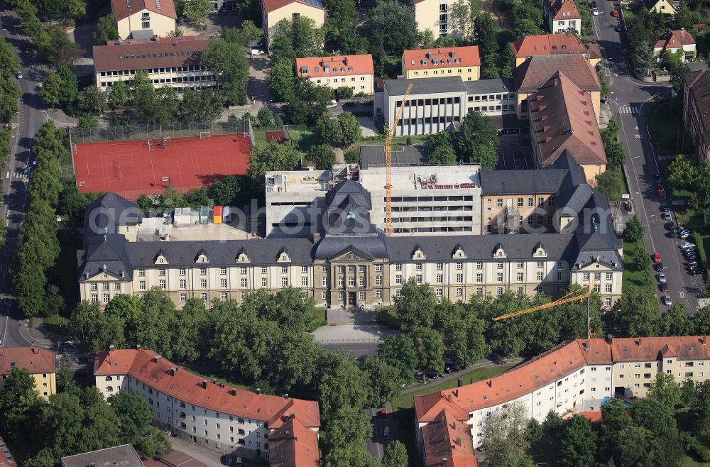 Aerial photograph Würzburg - The University Medical Center of Würzburg in Würzburg in Bavaria