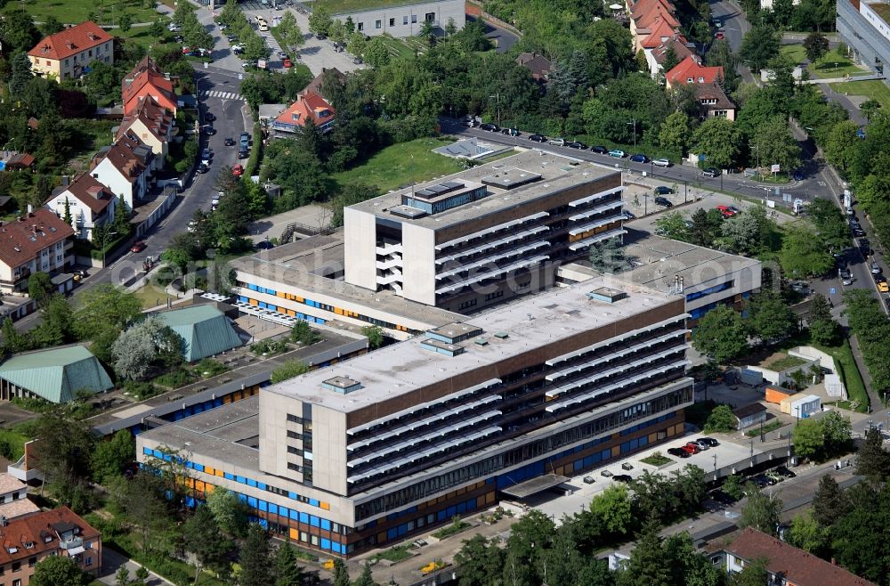 Würzburg from the bird's eye view: The University Medical Center of Würzburg in Würzburg in Bavaria