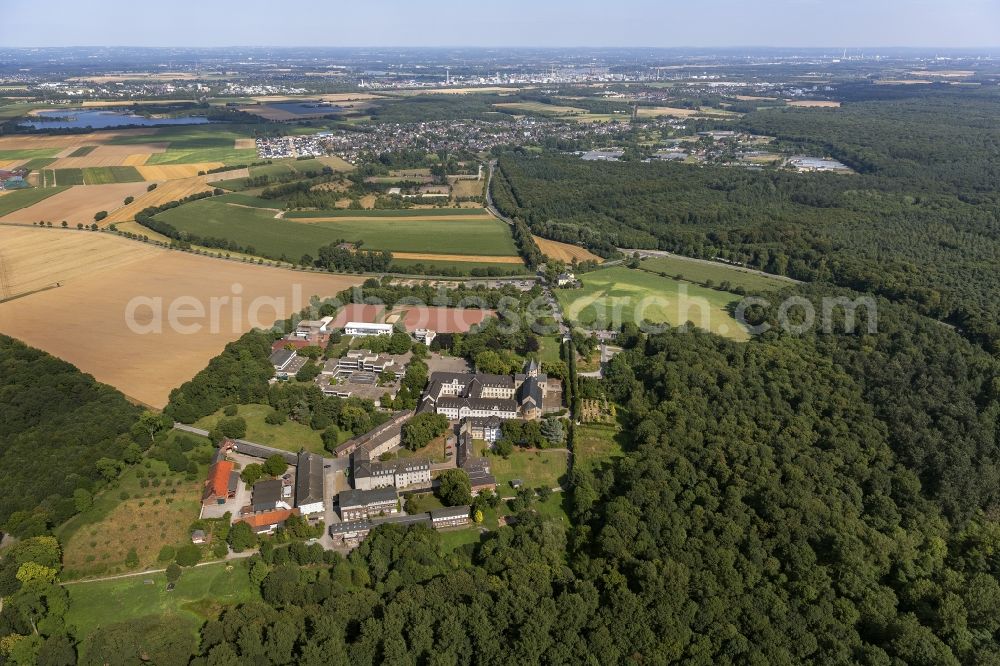 Dormagen from above - Grounds of the monastery Knechtsteden in Dormagen, in North Rhine-Westphalia