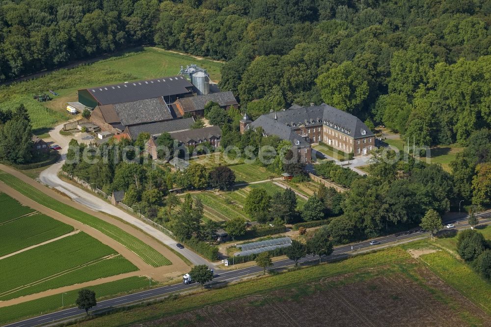 Grevenbroich Langwaden from the bird's eye view: Grounds of the monastery Langwaden in Grevenbroich in North Rhine-Westphalia