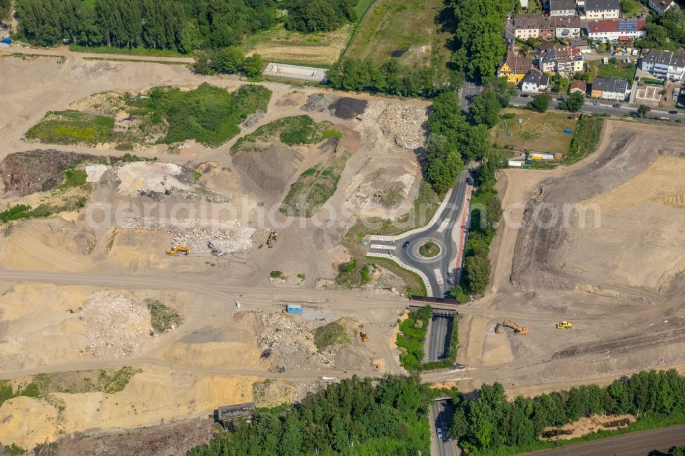 Aerial photograph Gelsenkirchen - Grounds of the future industrial park Schalker Verein in Gelsenkirchen in the state of North Rhine-Westphalia. The center is part of the newly developed commercial area East on Schalker Verein