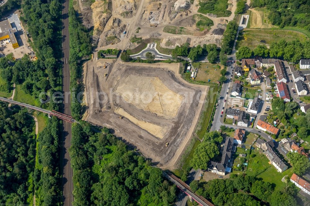 Aerial image Gelsenkirchen - Grounds of the future industrial park Schalker Verein East of the logistics center of Wheels Logistics in Gelsenkirchen in the state of North Rhine-Westphalia. The center is part of the newly developed commercial area East on Schalker Verein