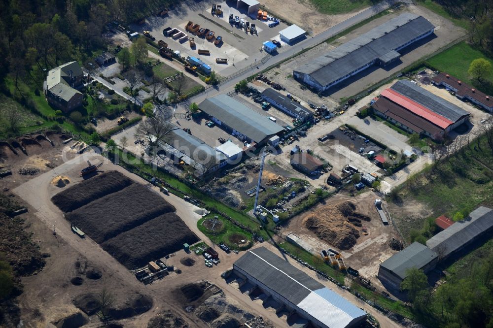 Falkensee from above - Site for the composting of bio-compost and Reinhold Fehmer GmbH in Falkensee in Brandenburg