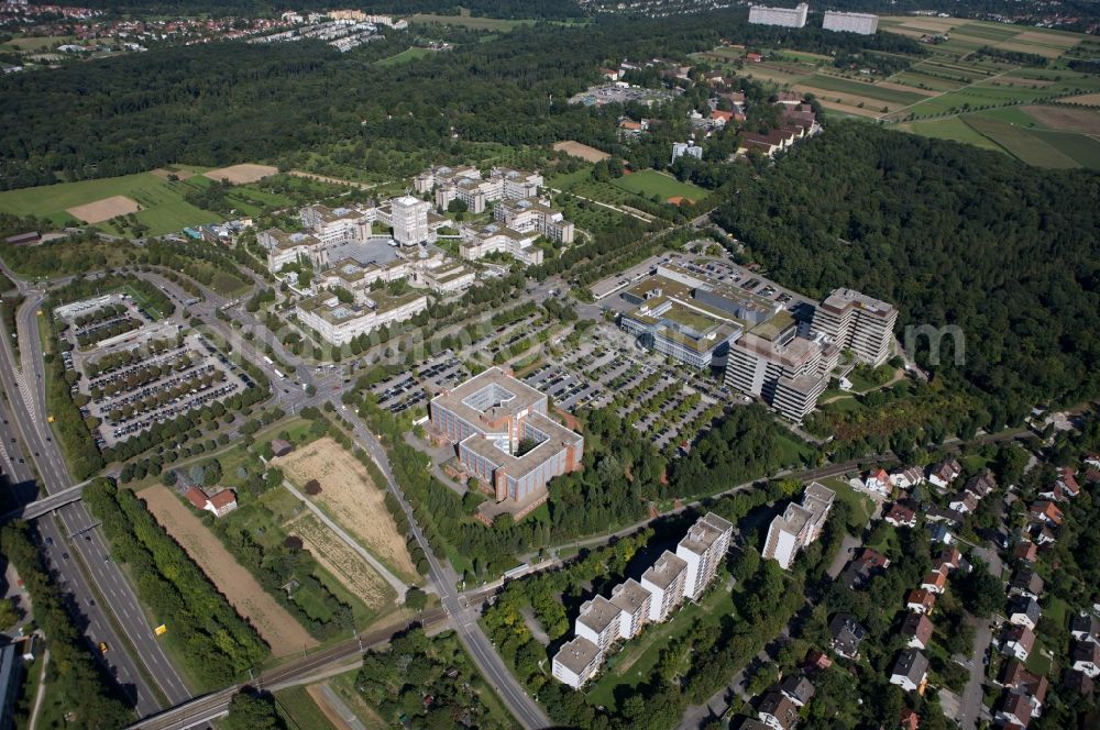 Aerial photograph Stuttgart Möhringen - Site of the headquarters of Daimler-Benz AG in Stuttgart Moehringen district in the state of Baden-Wuerttemberg