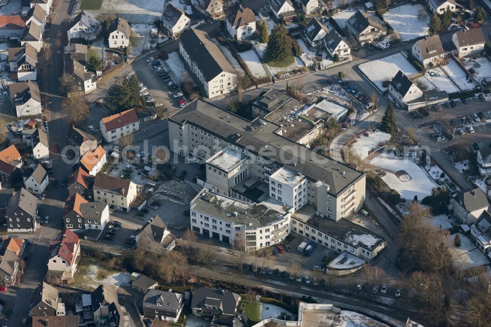 Aerial photograph Warstein - Area of the Hospital Maria Hilf Warstein at Hospitalstrasse in Warstein in North Rhine-Westphalia