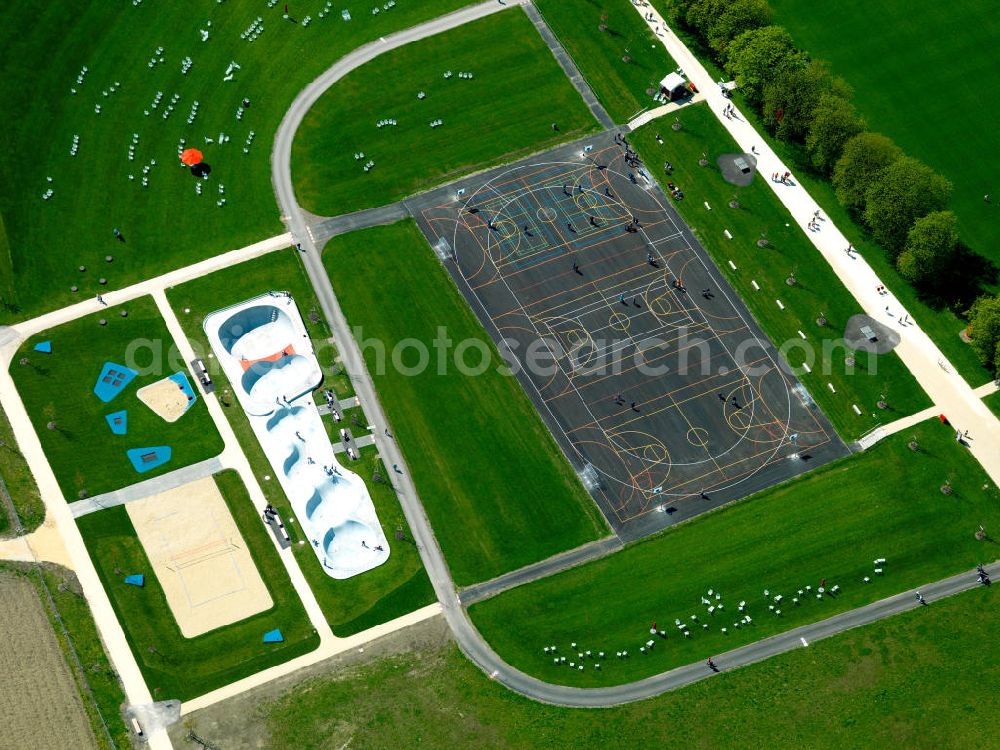 Aerial image Neu-Ulm - Gelände der LaGa Landesgartenschau Neu-Ulm in Bayern. Grounds of the state garden show Neu-Ulm in Bavaria.