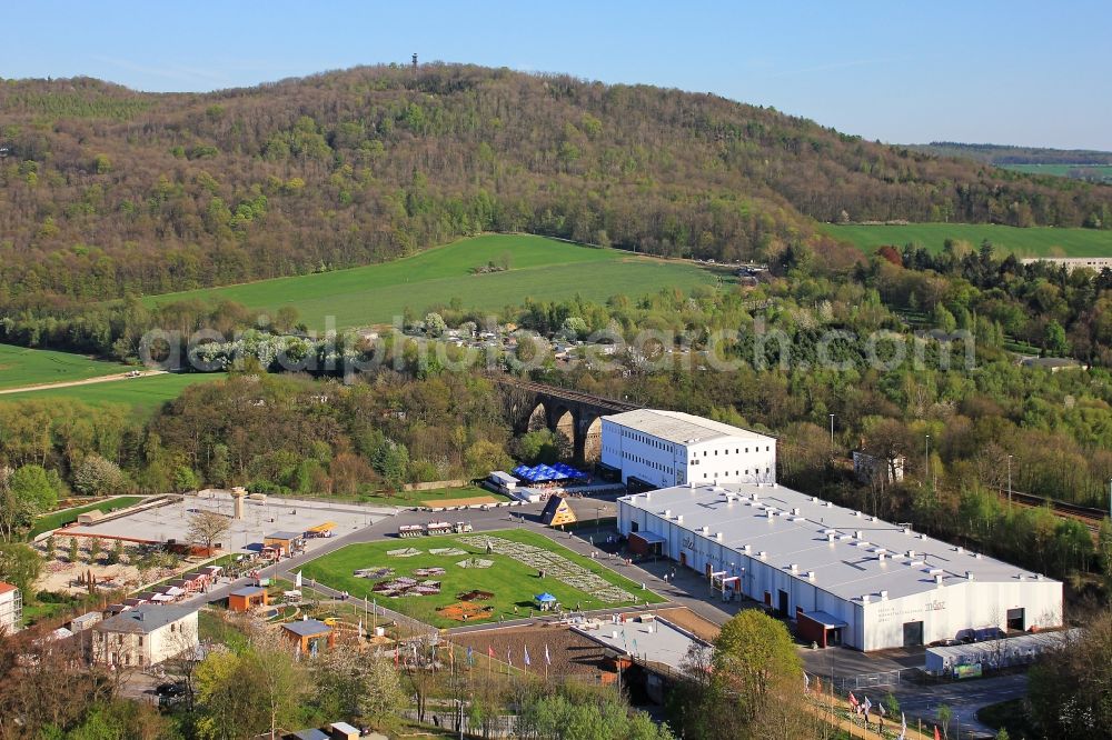 Aerial photograph Löbau - View the site of the National Garden Show in Löbau in Saxony