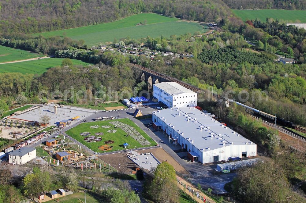 Löbau from the bird's eye view: View the site of the National Garden Show in Löbau in Saxony