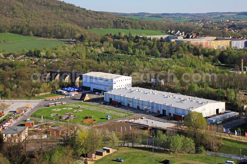 Aerial photograph Löbau - View the site of the National Garden Show in Löbau in Saxony