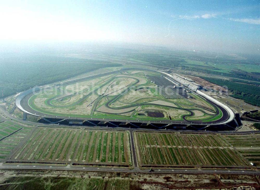 Klettwitz from above - Gelände des Lausitzringes (Euro - Speedway) bei Klettwitz in Brandenburg.