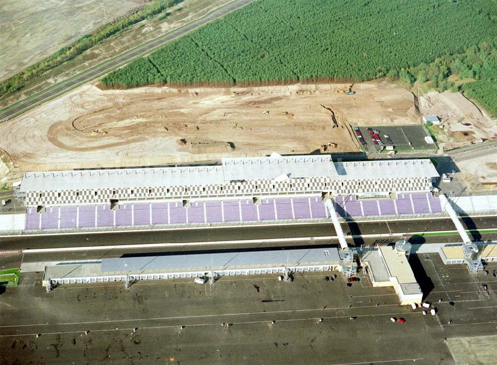 Klettwitz from above - Gelände des Lausitzringes (Euro - Speedway) bei Klettwitz in Brandenburg.