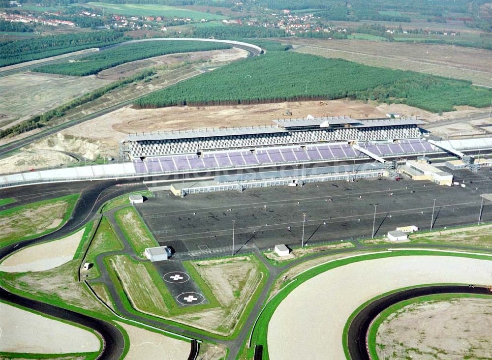 Klettwitz from the bird's eye view: Gelände des Lausitzringes (Euro - Speedway) bei Klettwitz in Brandenburg.