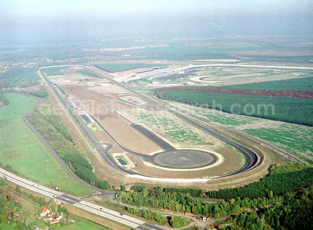 Klettwitz from above - Gelände des Lausitzringes (Euro - Speedway) bei Klettwitz in Brandenburg.