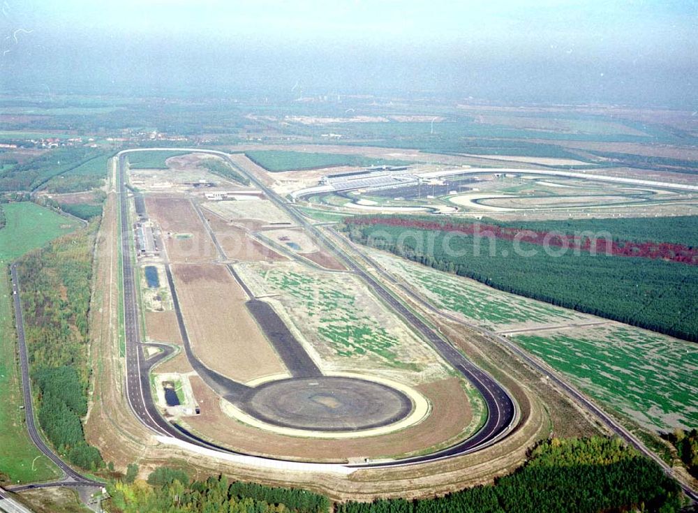 Klettwitz from the bird's eye view: Gelände des Lausitzringes (Euro - Speedway) bei Klettwitz in Brandenburg.